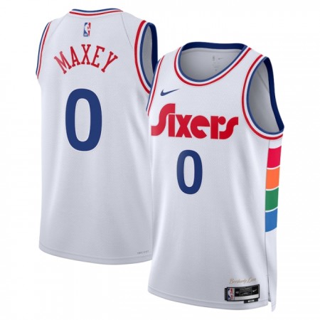 Dres Philadelphia 76ers Tyrese Maxey Nike 2024-25 City Edition Bijela Swingman